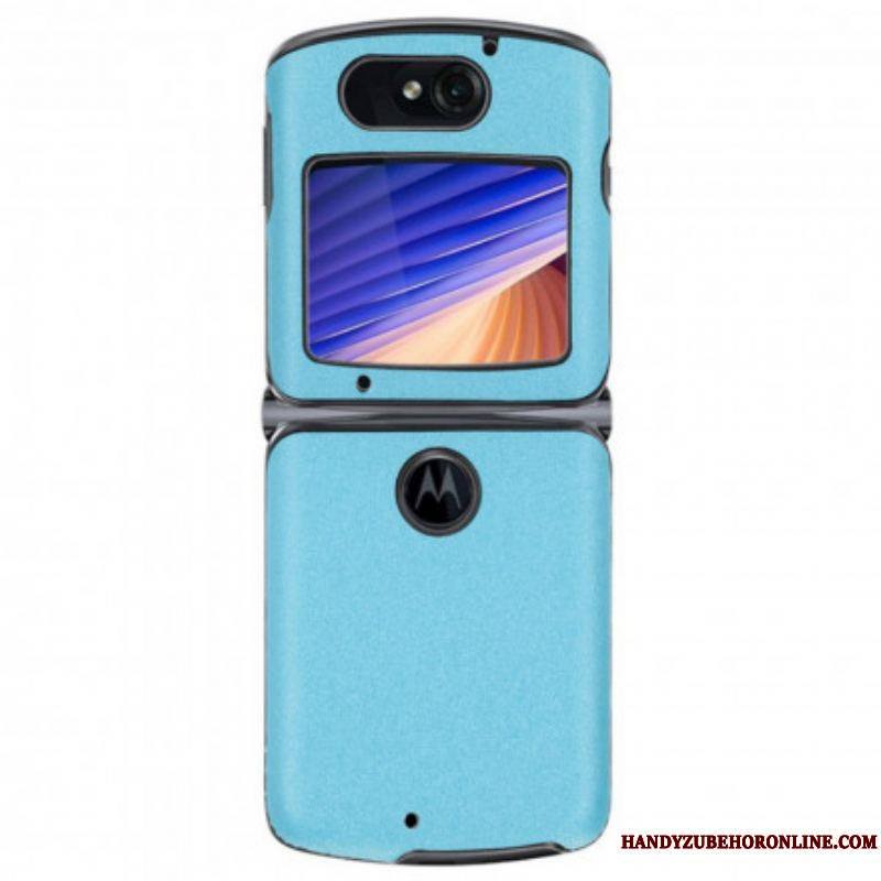 Coque Motorola Razr 5G Simili Cuir Sablé