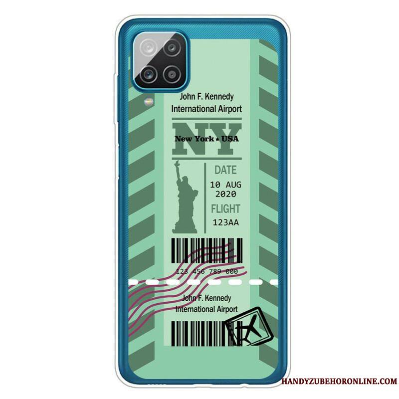 Coque Samsung Galaxy A12 / M12 Boarding Pass to New York