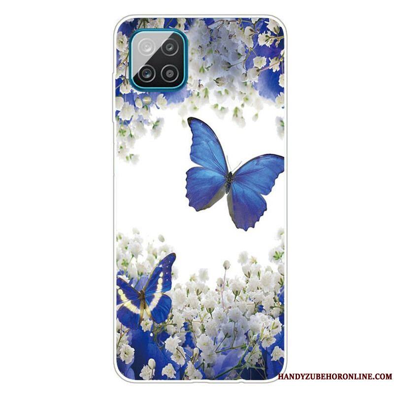 Coque Samsung Galaxy A12  / M12 Papillons Design