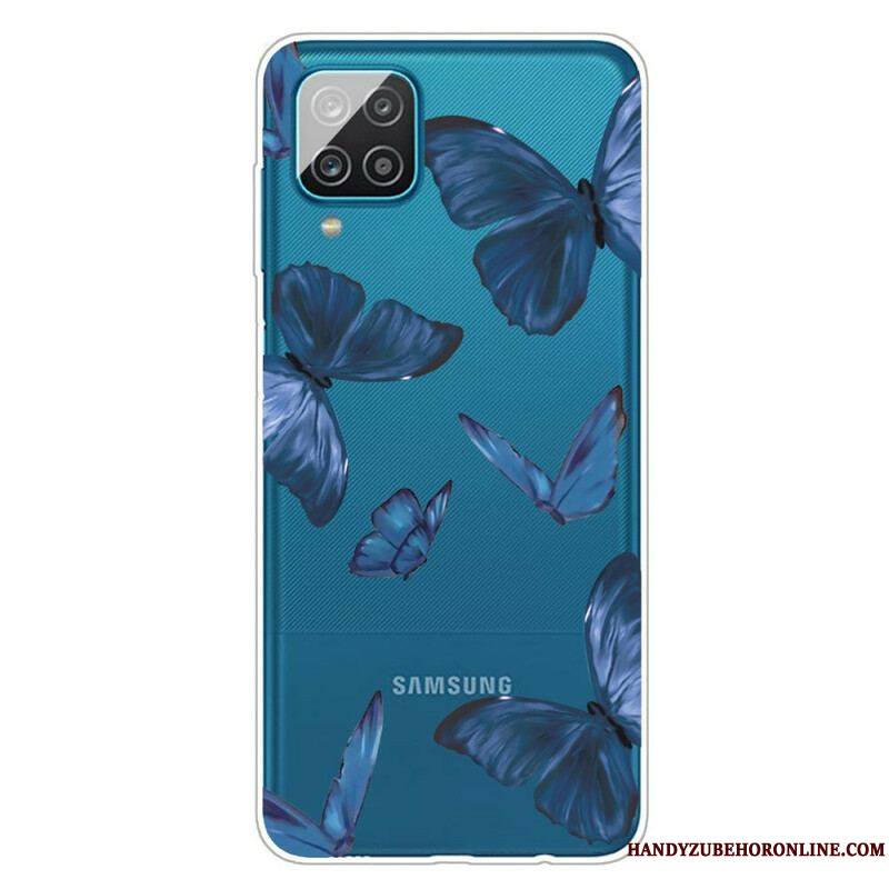 Coque Samsung Galaxy A12 / M12 Papillons Sauvages