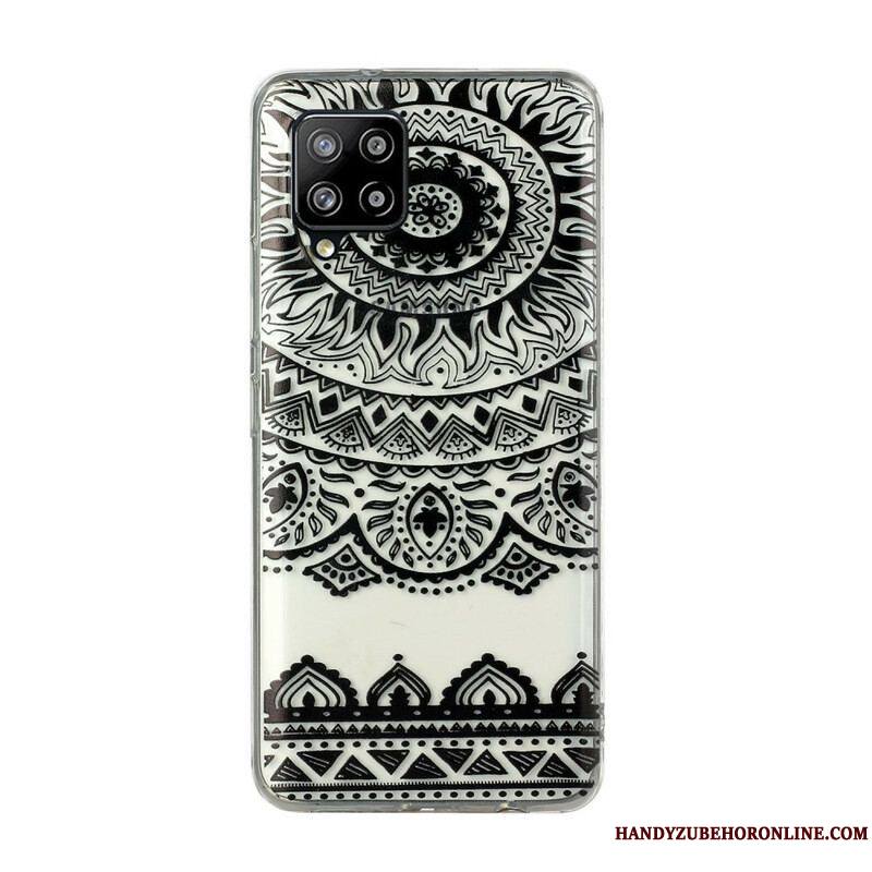 Coque Samsung Galaxy A12 / M12 Transparente Fleurs Mandala