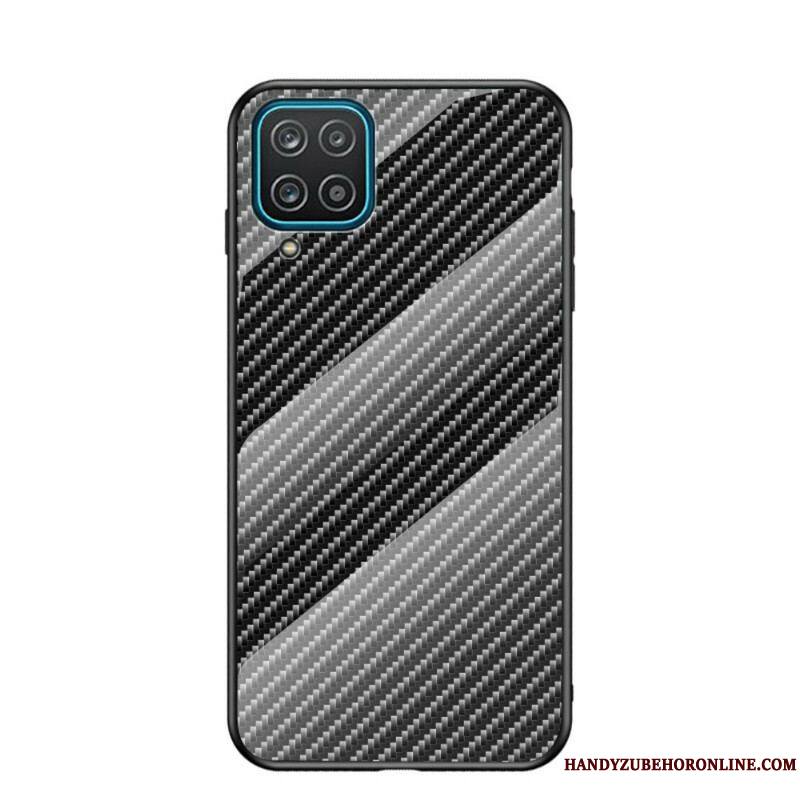 Coque Samsung Galaxy A12 / M12 Verre Trempé Fibre Carbone