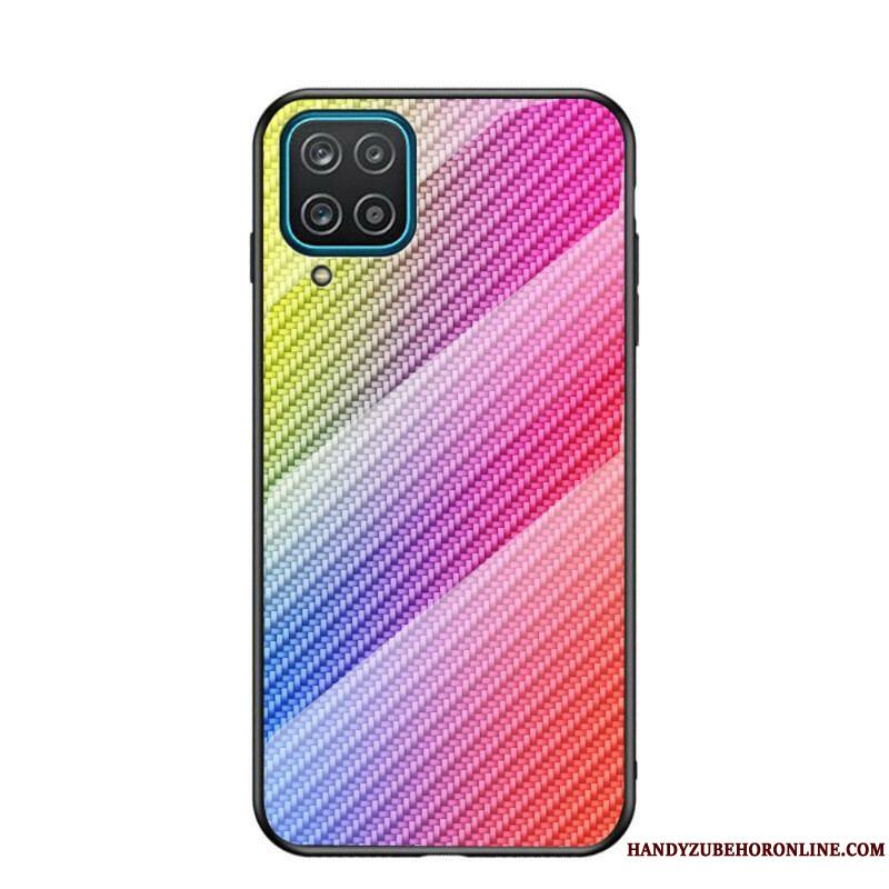 Coque Samsung Galaxy A12 / M12 Verre Trempé Fibre Carbone