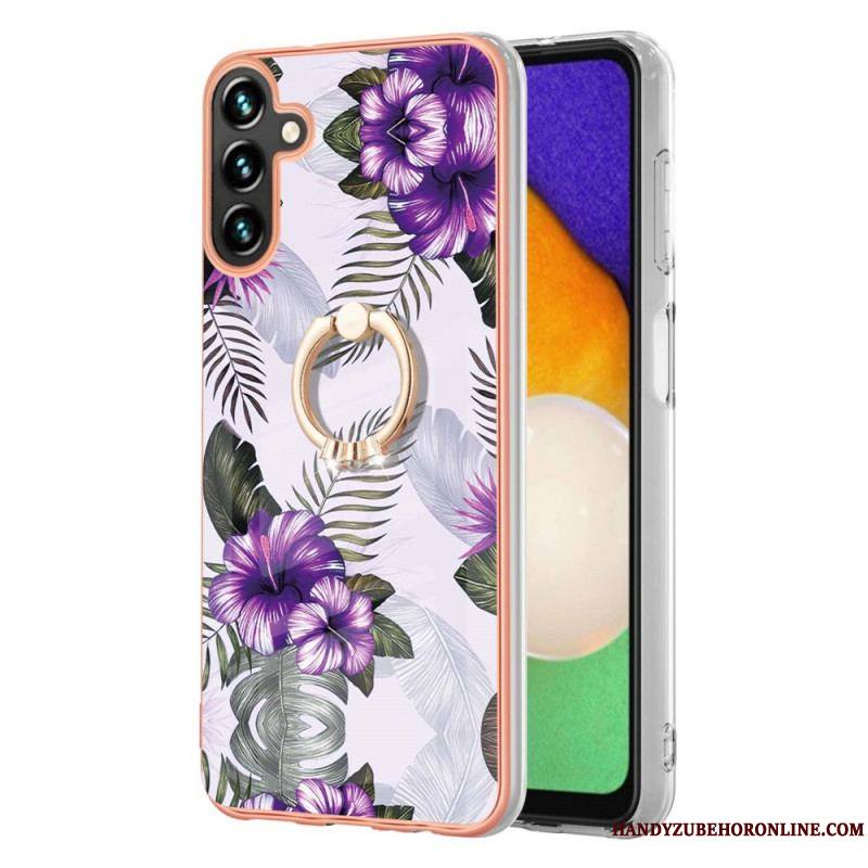 Coque Samsung Galaxy A13 5G / A04s Fleurs Anneau-Support