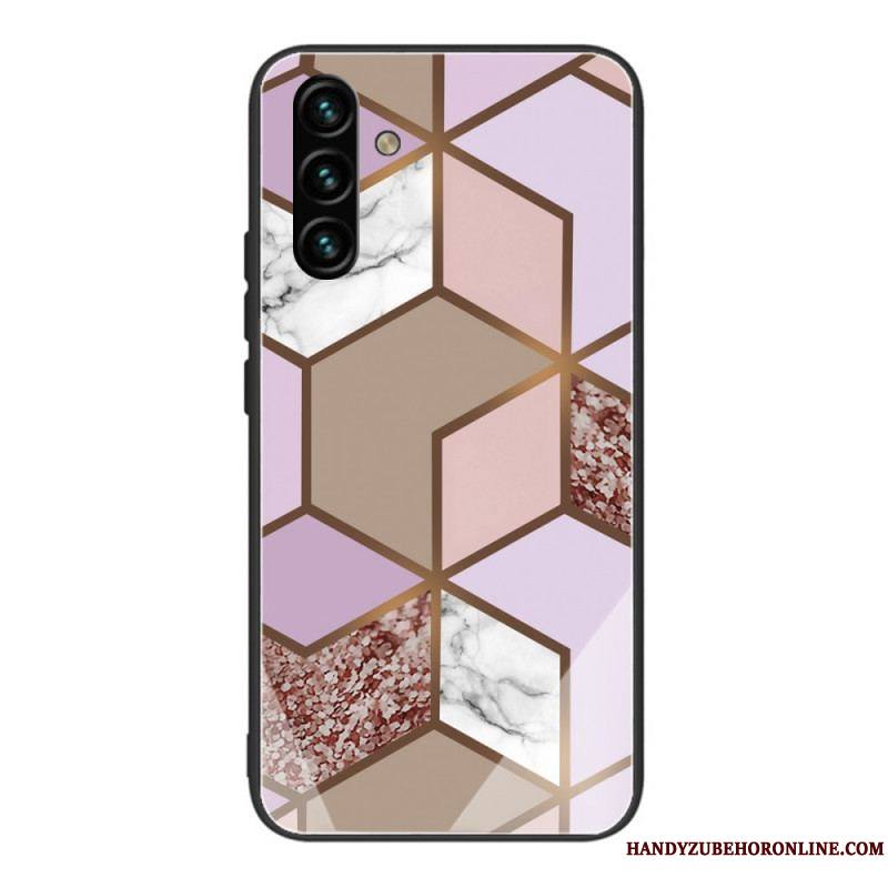 Coque Samsung Galaxy A13 5G / A04s Verre Trempé Marbre Géométrie