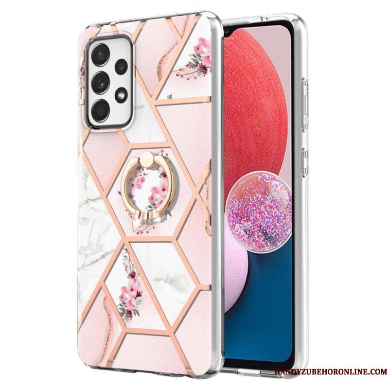 Coque Samsung Galaxy A13 Fleurs Anneau-Support