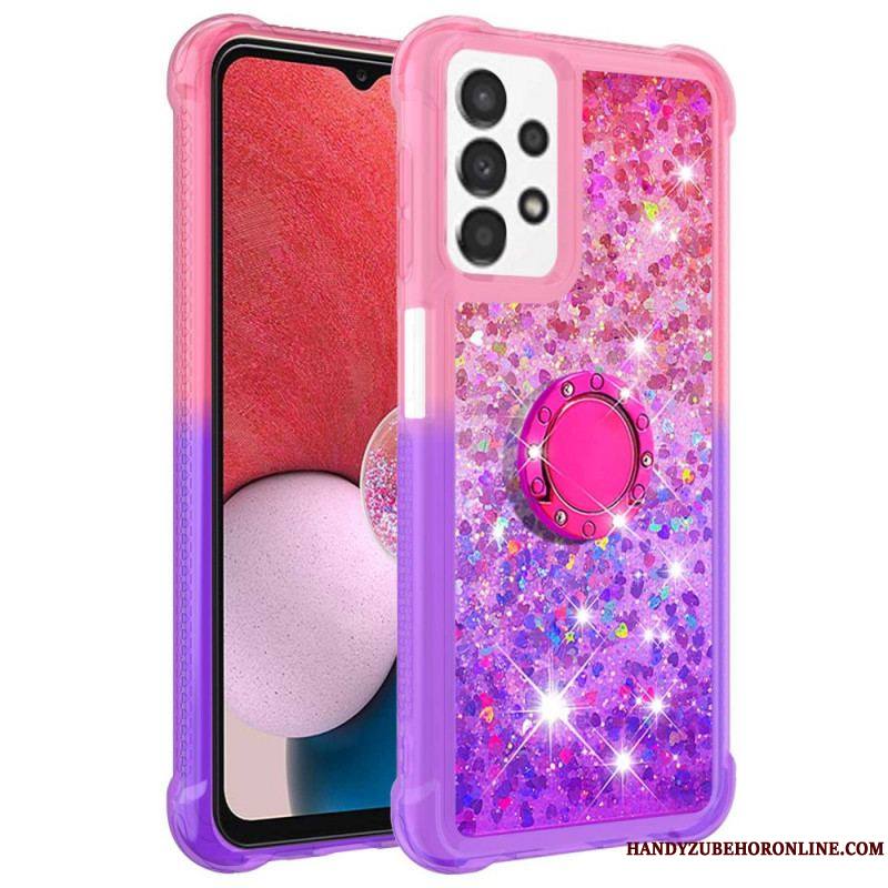 Coque Samsung Galaxy A13 Paillettes Anneau-Support