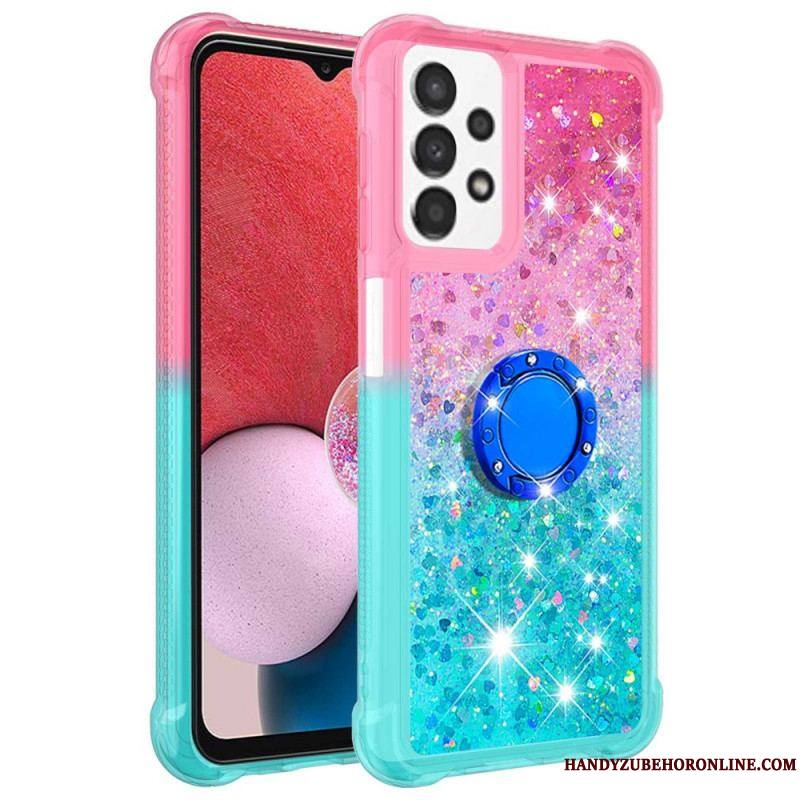 Coque Samsung Galaxy A13 Paillettes Anneau-Support