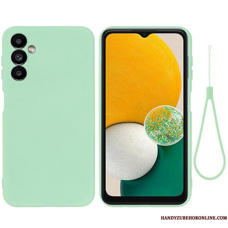 Coque Samsung Galaxy A14 5G / A14 Silicone Liquide à Lanière