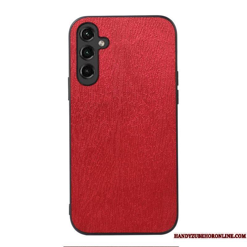 Coque Samsung Galaxy A14 5G / A14 Simili Cuir Effet Bois