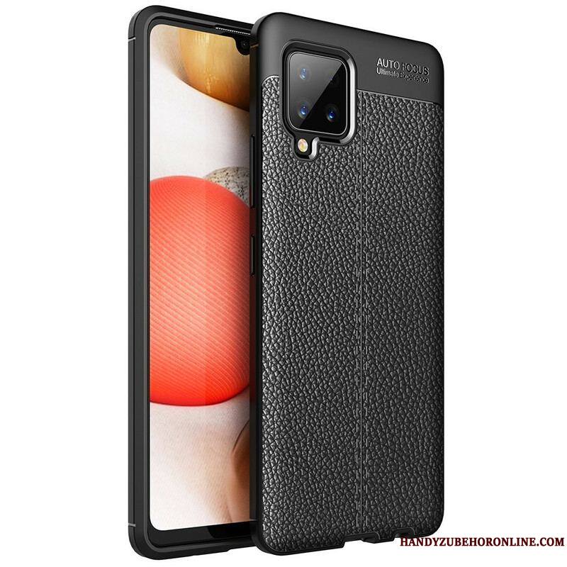 Coque Samsung Galaxy A42 5G Effet Cuir Litchi Double Line