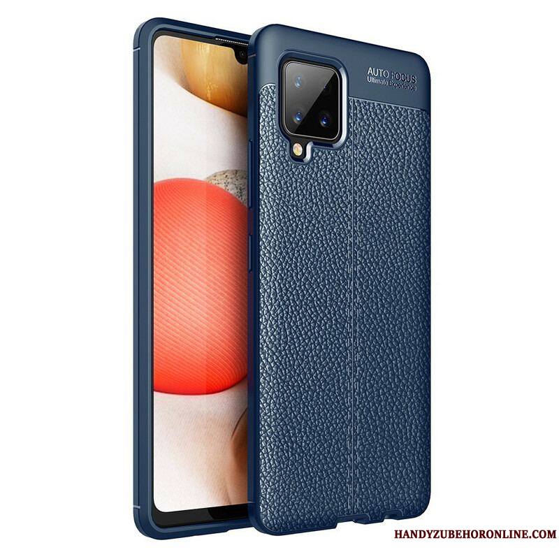 Coque Samsung Galaxy A42 5G Effet Cuir Litchi Double Line