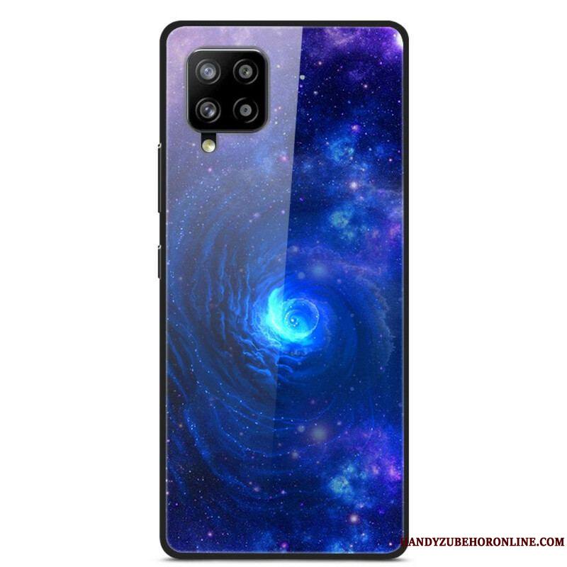 Coque Samsung Galaxy A42 5G Verre et Silicone Galaxie