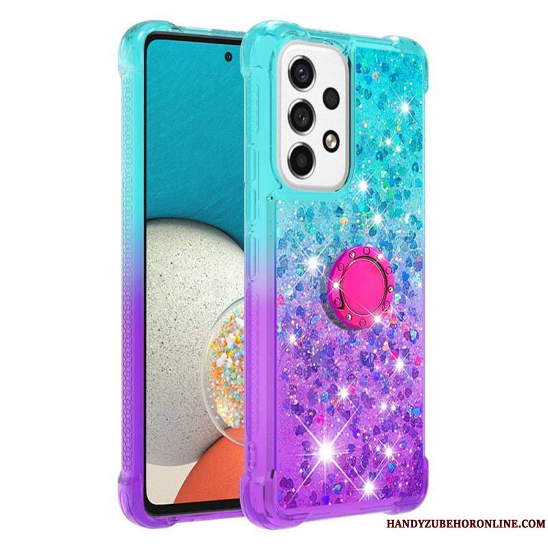 Coque Samsung Galaxy A53 5G Paillettes Anneau-Support