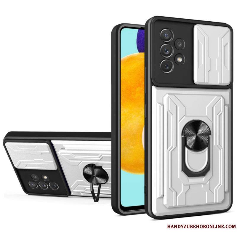 Coque Samsung Galaxy A53 5G Porte-Carte et Protège-Lentilles Design