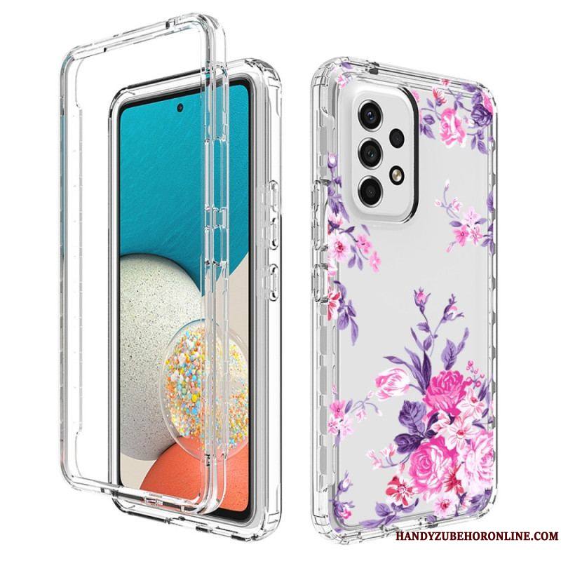 Coque Samsung Galaxy A53 5G Transparente Fleurs