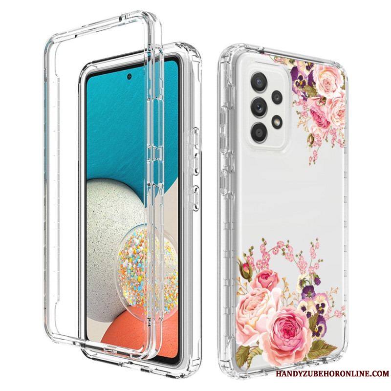 Coque Samsung Galaxy A53 5G Transparente Fleurs