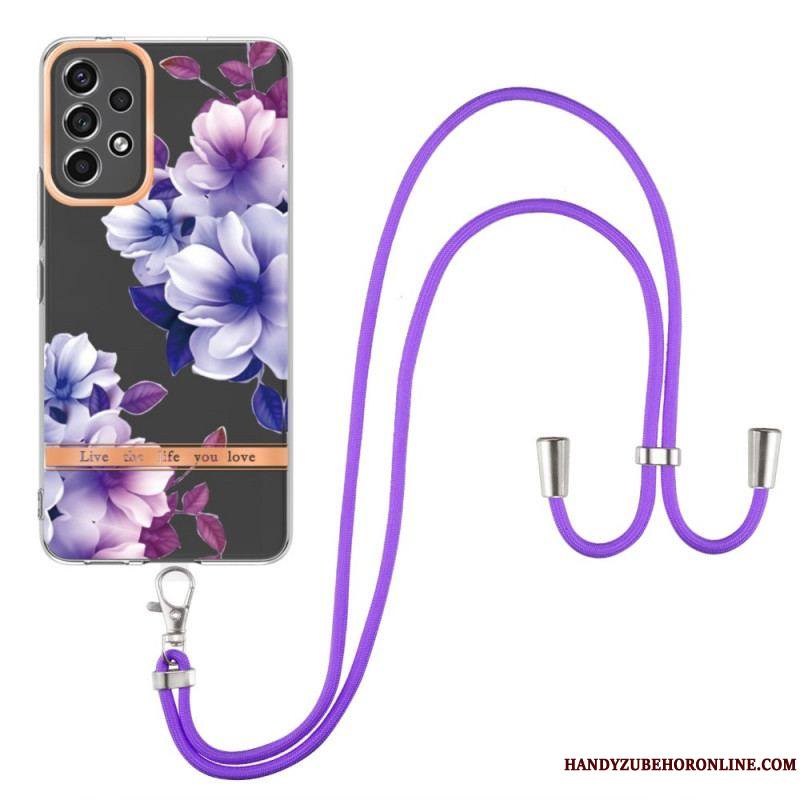 Coque Samsung Galaxy A53 5G à Cordon Florale