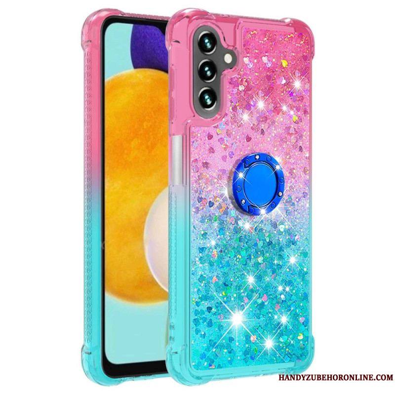 Coque Samsung Galaxy A54 5G Paillettes Anneau-Support