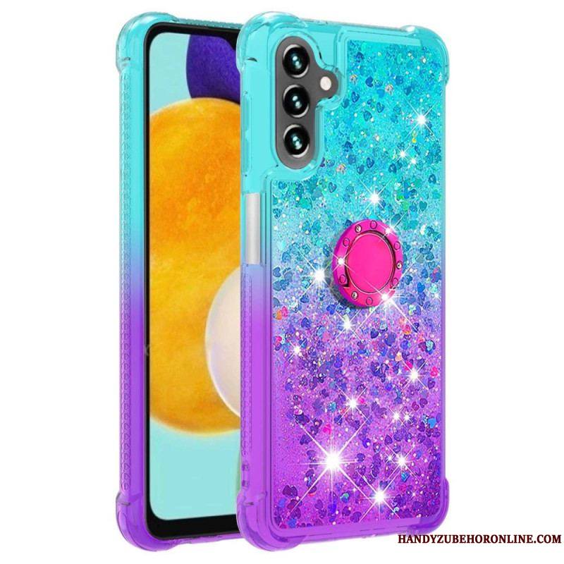 Coque Samsung Galaxy A54 5G Paillettes Anneau-Support