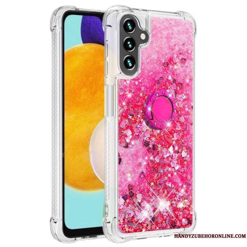 Coque Samsung Galaxy A54 5G Paillettes avec Anneau-Support