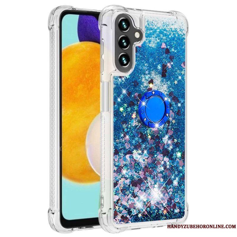 Coque Samsung Galaxy A54 5G Paillettes avec Anneau-Support