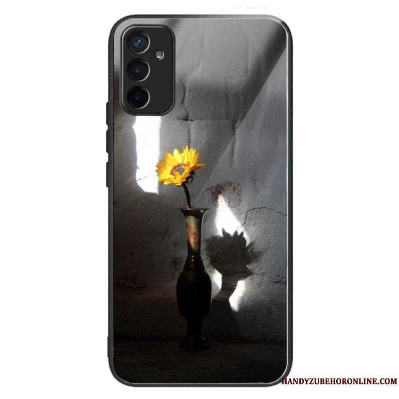 Coque Samsung Galaxy M13 Verre Trempé Fleurs de Soleil