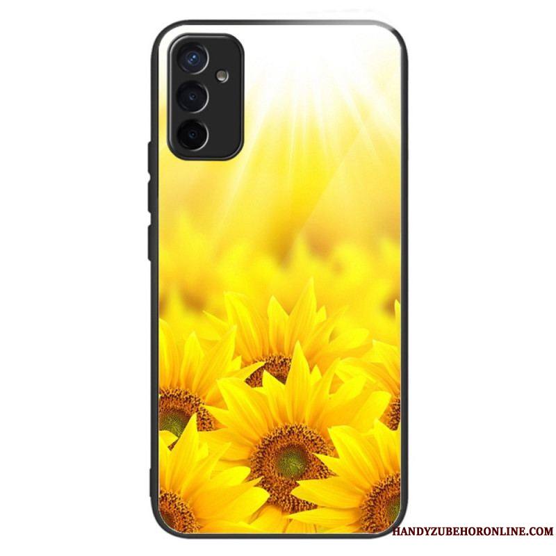 Coque Samsung Galaxy M13 Verre Trempé Tournesols