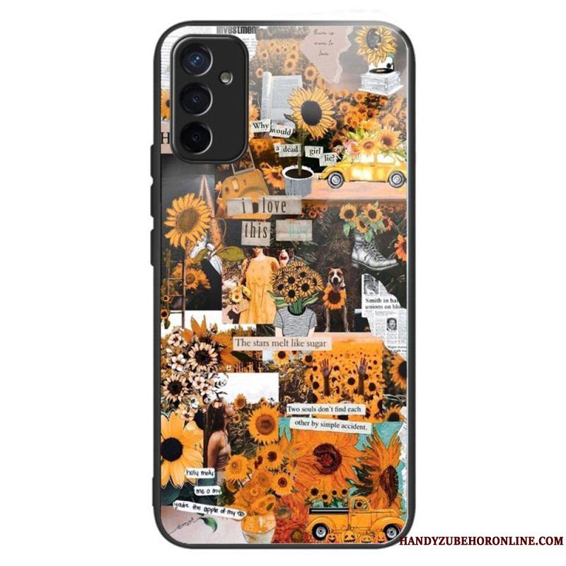 Coque Samsung Galaxy M13 Verre Trempé Tournesols