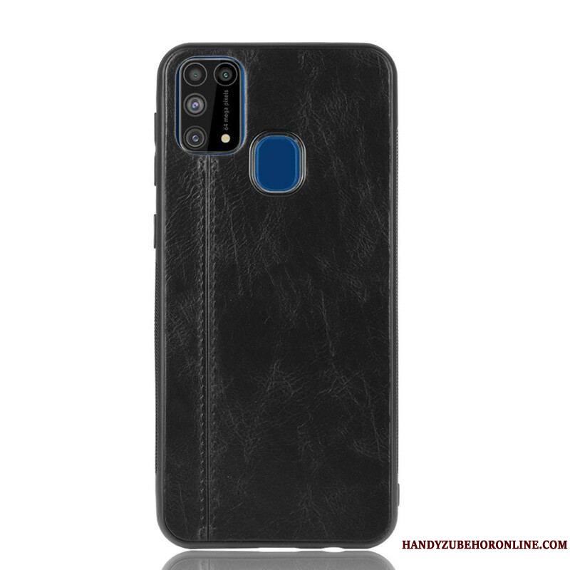 Coque Samsung Galaxy M31 Effet Cuir Couture