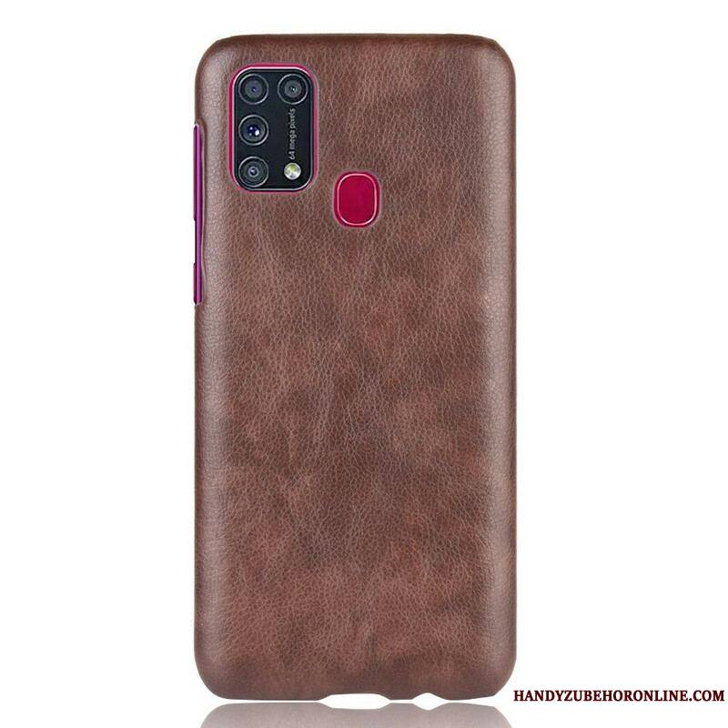 Coque Samsung Galaxy M31 Effet Cuir Litchi Performance