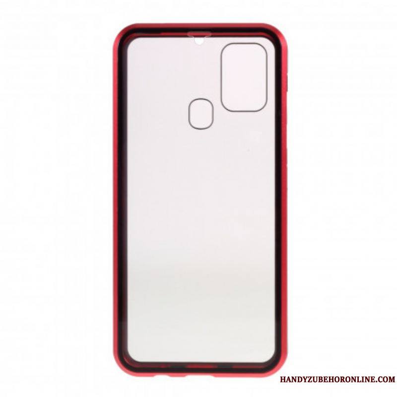 Coque Samsung Galaxy M31 Rebords Métal et Verre Trempé