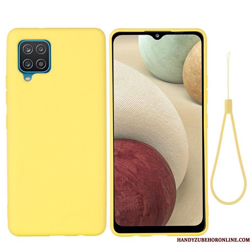 Coque Samsung Galaxy M32 Silicone Liquide avec Lanière