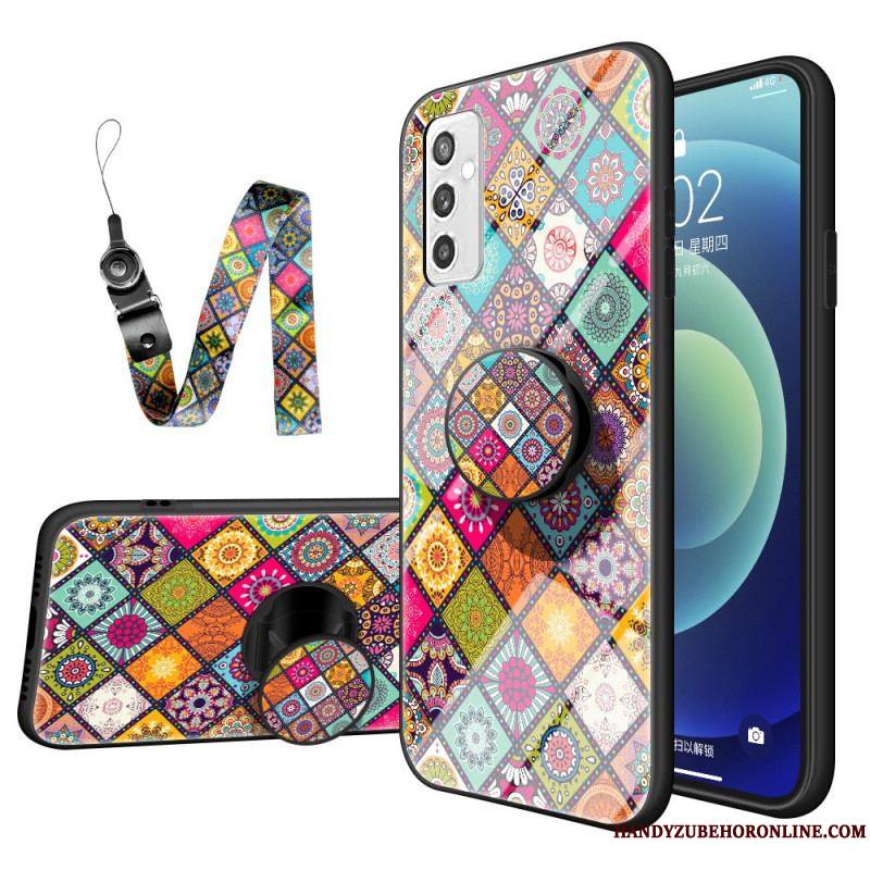 Coque Samsung Galaxy M52 Tapisserie Orientale à Lanière