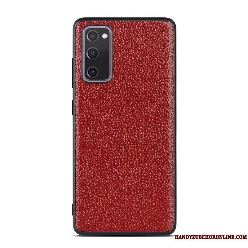 Coque Samsung Galaxy S20 FE Véritable Cuir Litchi