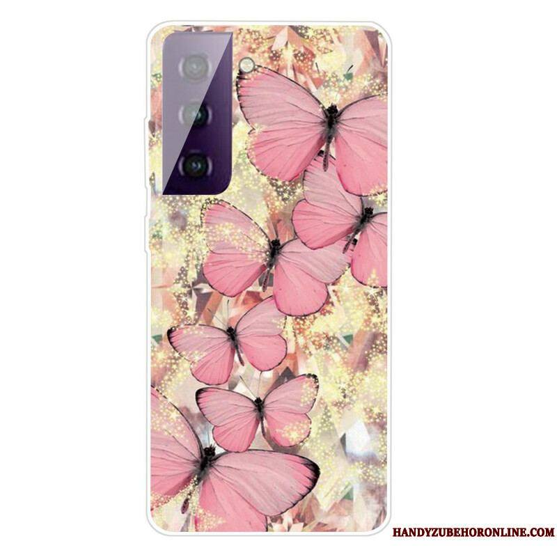 Coque Samsung Galaxy S21 5G Beaux Papillons