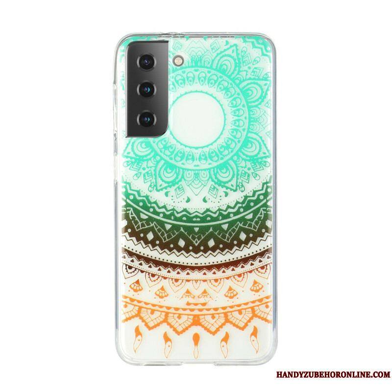 Coque Samsung Galaxy S21 5G Transparente Fleur Mandala