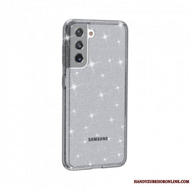 Coque Samsung Galaxy S21 5G Transparente Paillettes