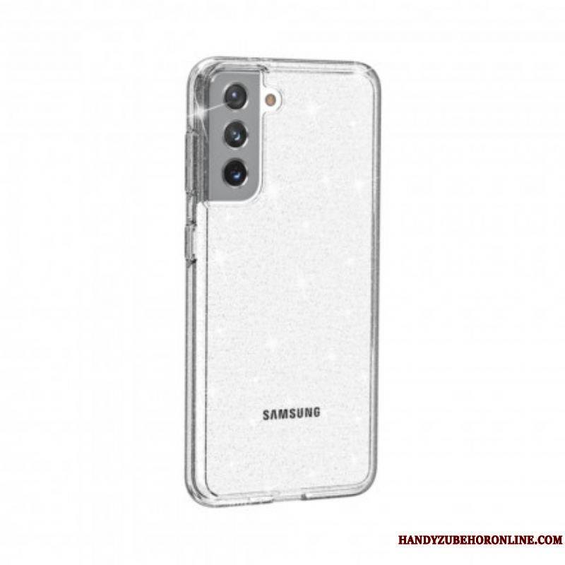 Coque Samsung Galaxy S21 5G Transparente Paillettes