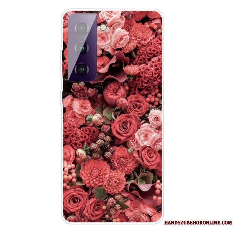 Coque Samsung Galaxy S21 FE Fleurs Intenses