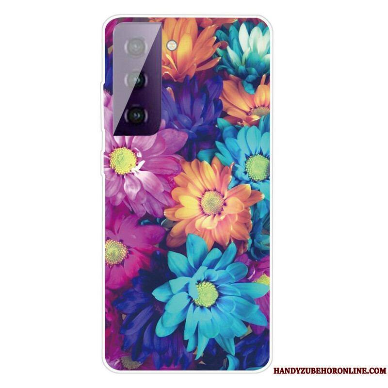 Coque Samsung Galaxy S21 FE Flexible Fleurs