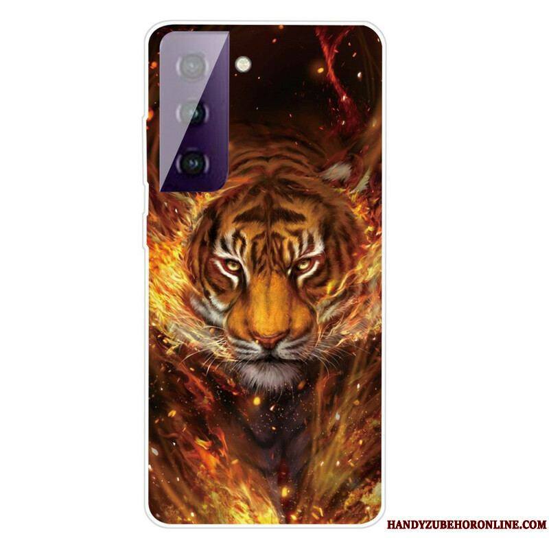 Coque Samsung Galaxy S21 FE Flexible Tigre