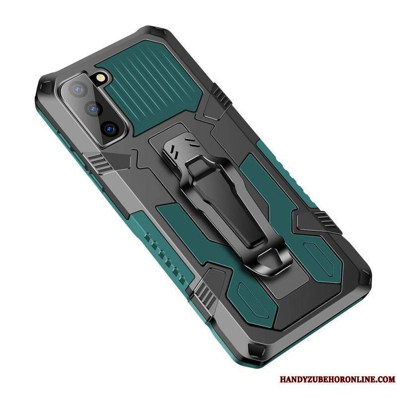 Coque Samsung Galaxy S21 FE Robot avec Pince Ceinture