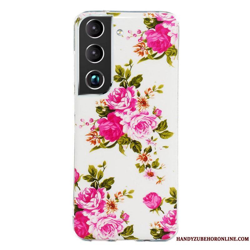 Coque Samsung Galaxy S22 5G Fleurs Liberty Fluorescente