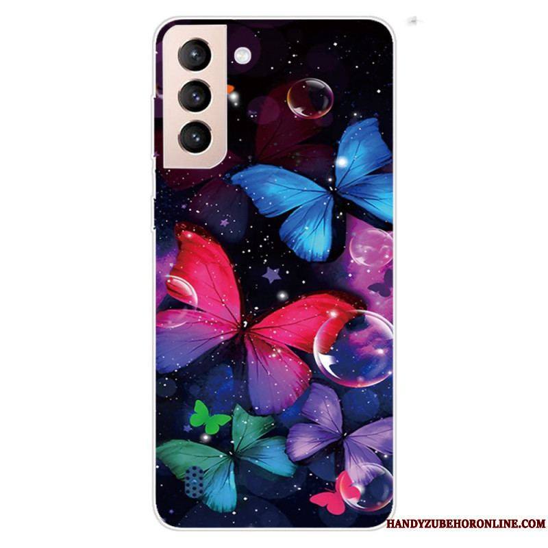 Coque Samsung Galaxy S22 5G Flexible Papillons