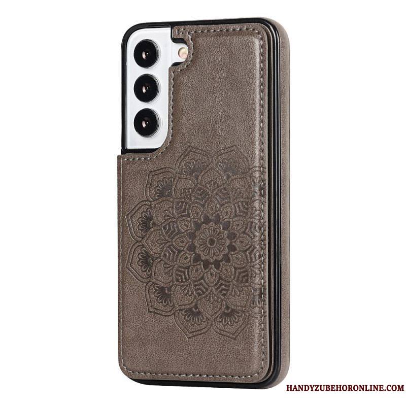 Coque Samsung Galaxy S22 5G Porte-Cartes Impression Mandala