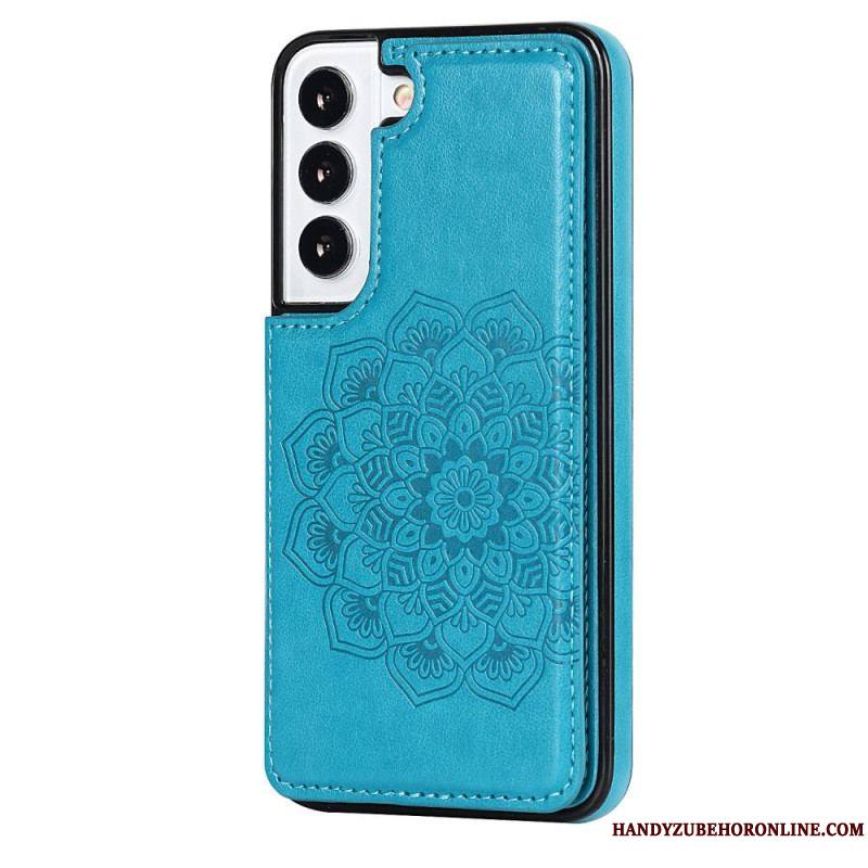 Coque Samsung Galaxy S22 5G Porte-Cartes Impression Mandala