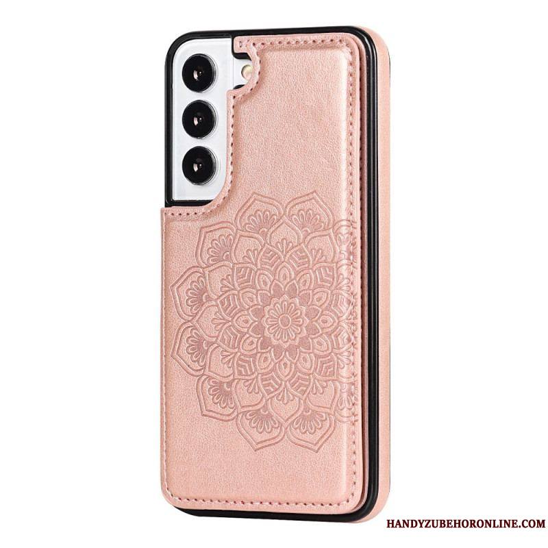 Coque Samsung Galaxy S22 5G Porte-Cartes Impression Mandala