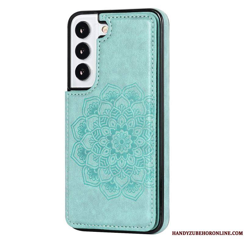 Coque Samsung Galaxy S22 5G Porte-Cartes Impression Mandala