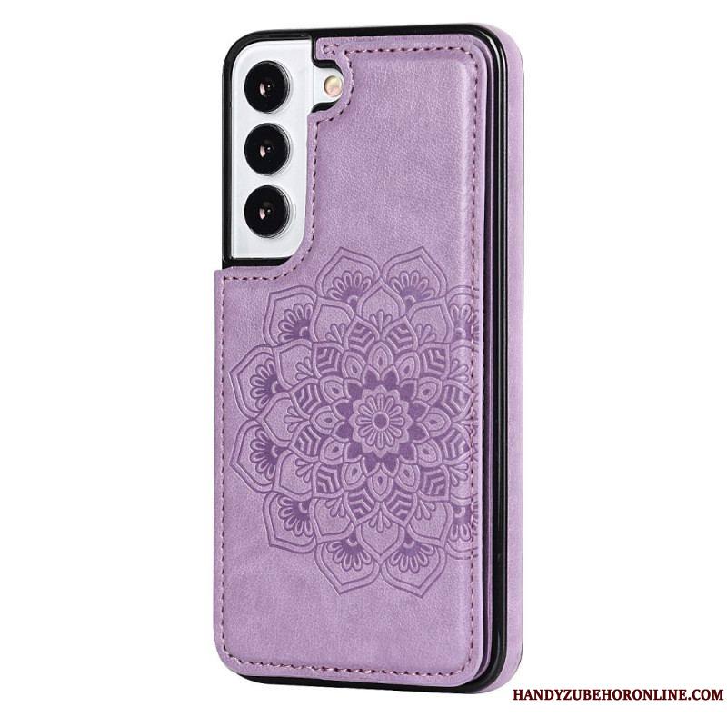 Coque Samsung Galaxy S22 5G Porte-Cartes Impression Mandala